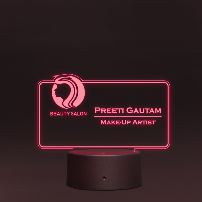 Make-Up-Artist Name Plate With Custom Name