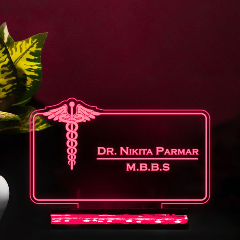 Doctor Name Plate With Customized Name