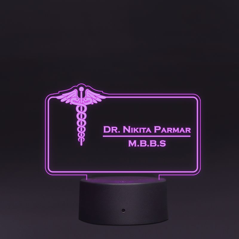 Doctor Name Plate With Customized Name