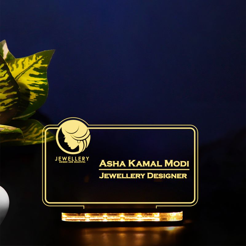 Jewellery Designer Name Plate With Customized Name