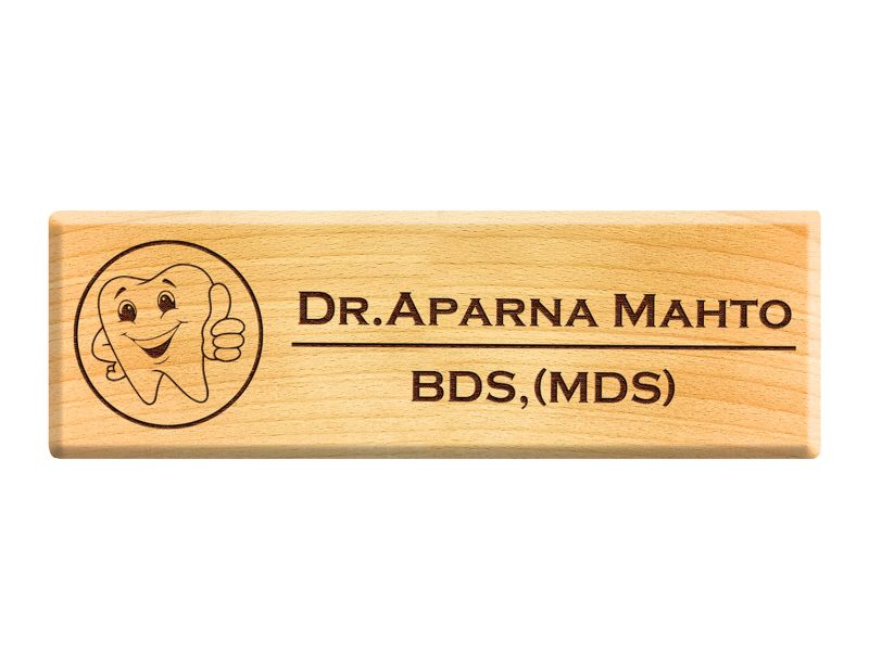 Dentist Wooden Name Plate