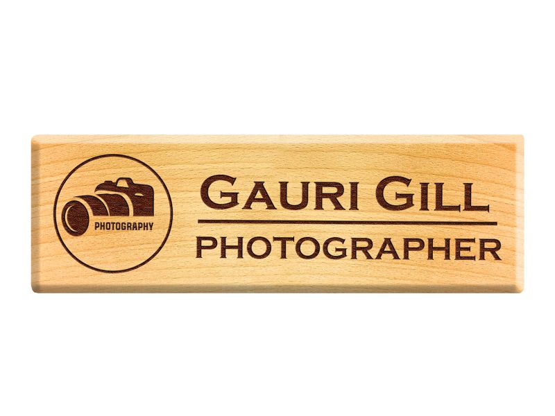 Photographer Wooden Name Plate