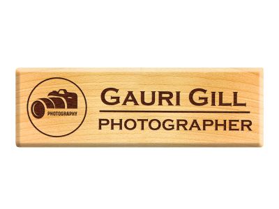 Photographer Wooden Name Plate