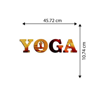 Yoga Text Design Wall Mirrior Stickers