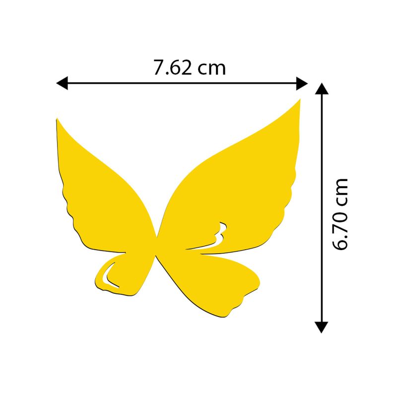 Butterfly Pattern Golden Mirrior Sticker