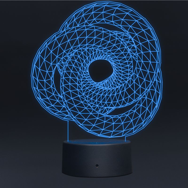 3D Spiral Circle Design Night Lamp