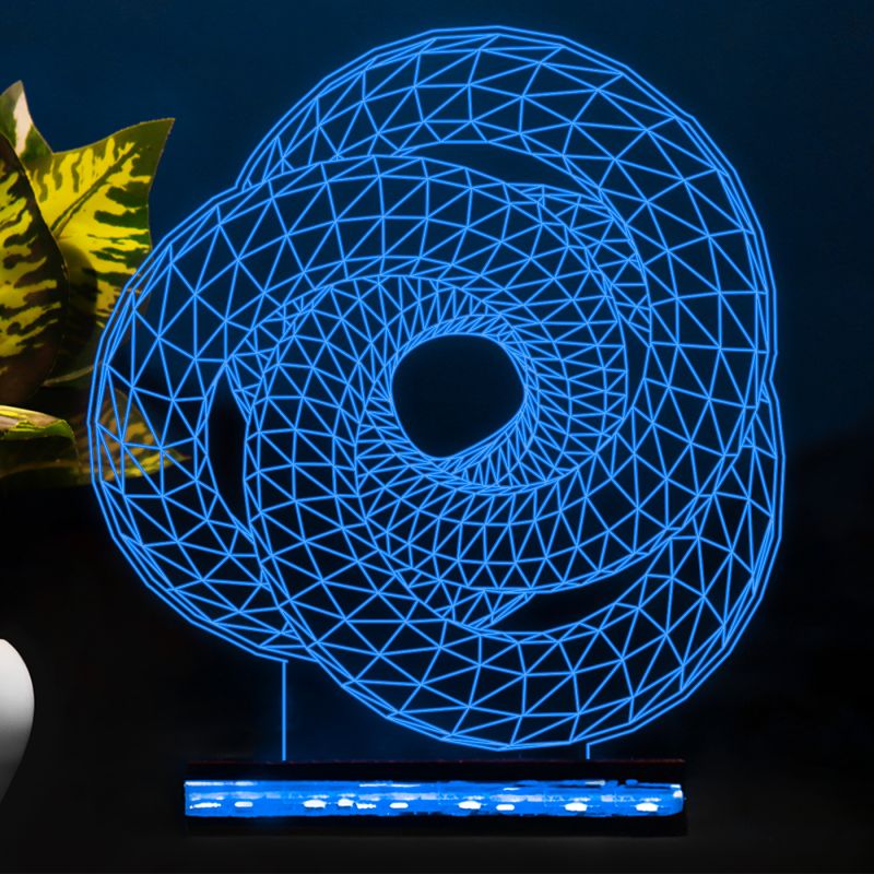 3D Spiral Circle Design Night Lamp