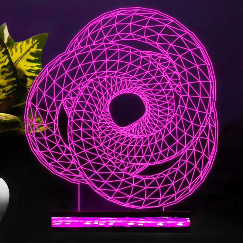 3D Spiral Circle Design Night Lamp