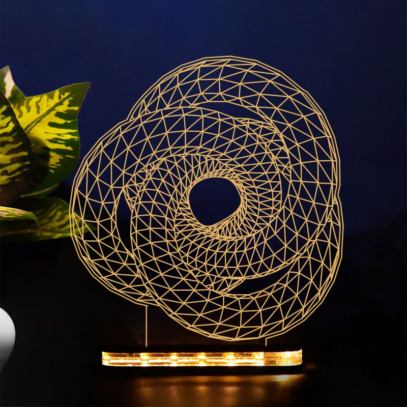 3D Spiral Circle Design Night Lamp