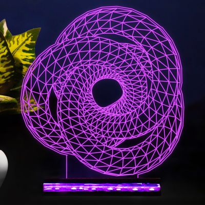 3D Spiral Circle Design Night Lamp