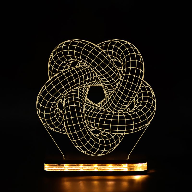 3D Spiral Circle Night Lamp