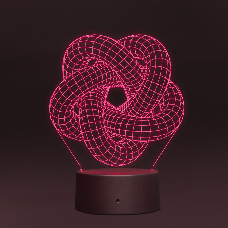 3D Spiral Circle Night Lamp