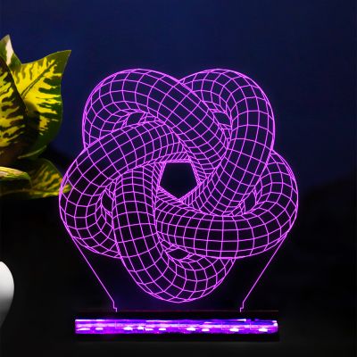 3D Spiral Circle Night Lamp