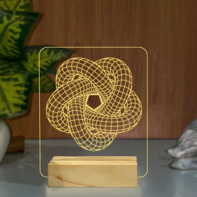 3D Spiral Circle Night Lamp