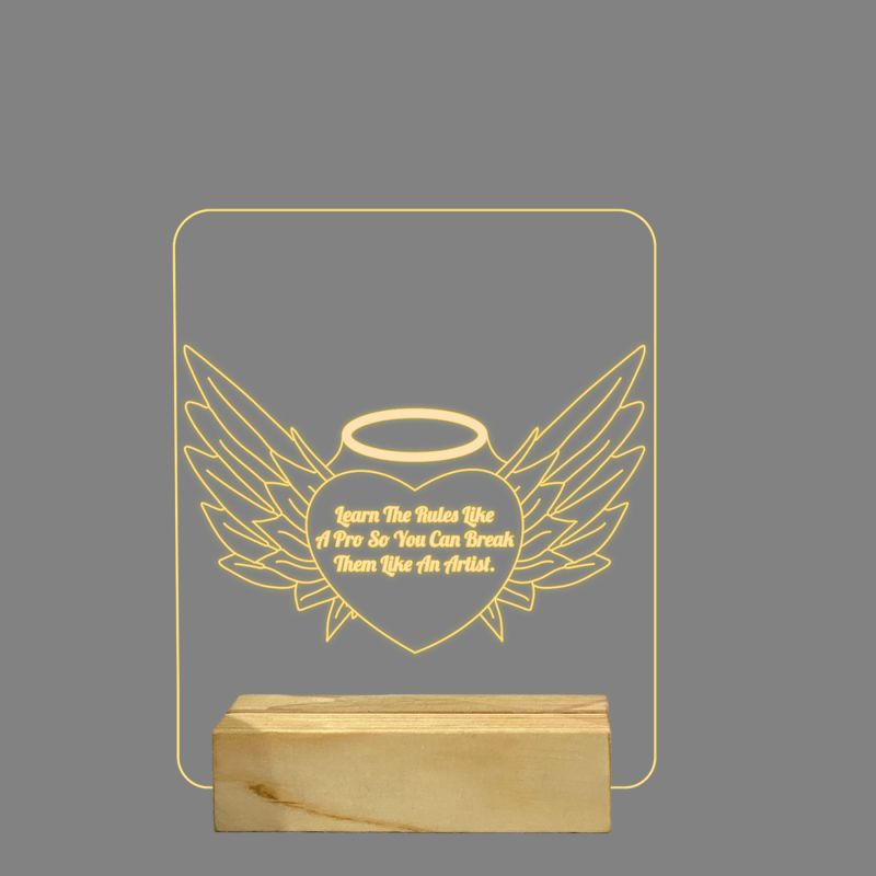 Cute Angle Message With Wings Night Lamp