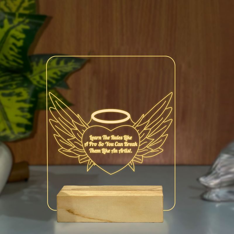 Cute Angle Message With Wings Night Lamp