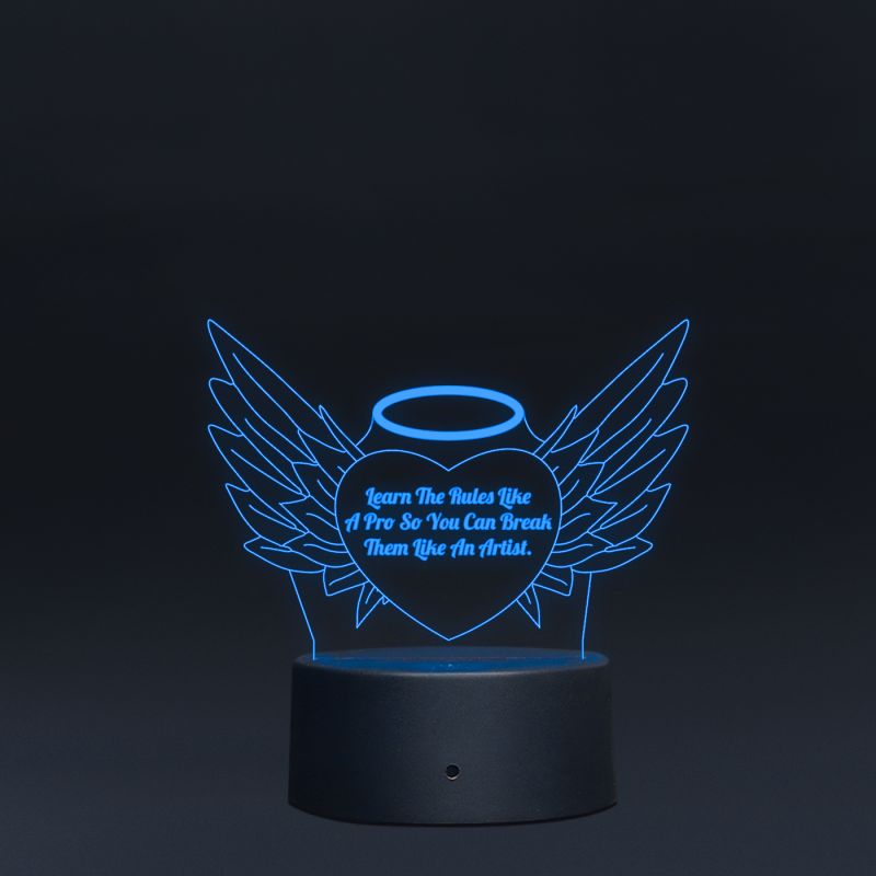 Cute Angle Message With Wings Night Lamp