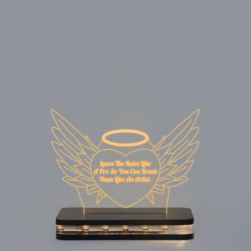 Cute Angle Message With Wings Night Lamp