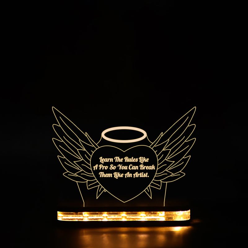 Cute Angle Message With Wings Night Lamp