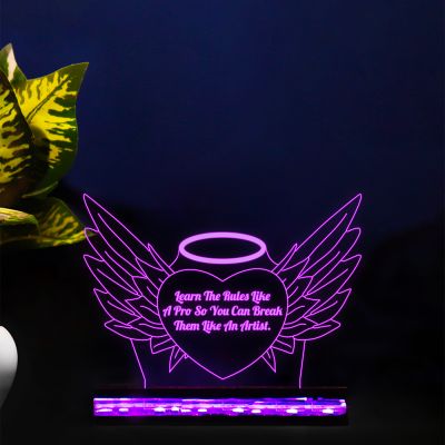 Cute Angle Message With Wings Night Lamp