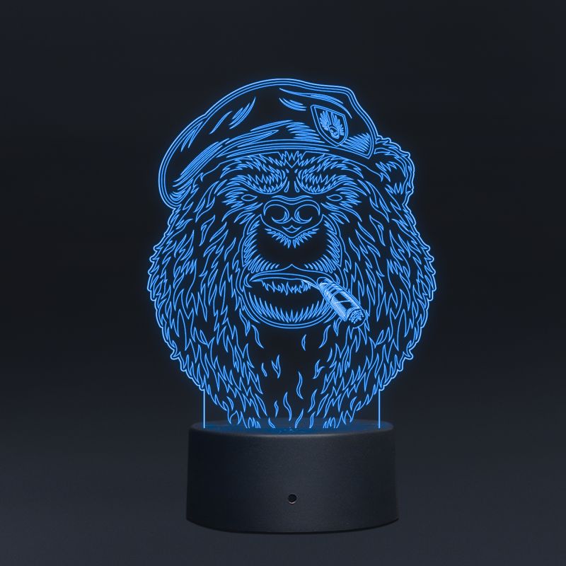 Bear Head Design Night Lamp