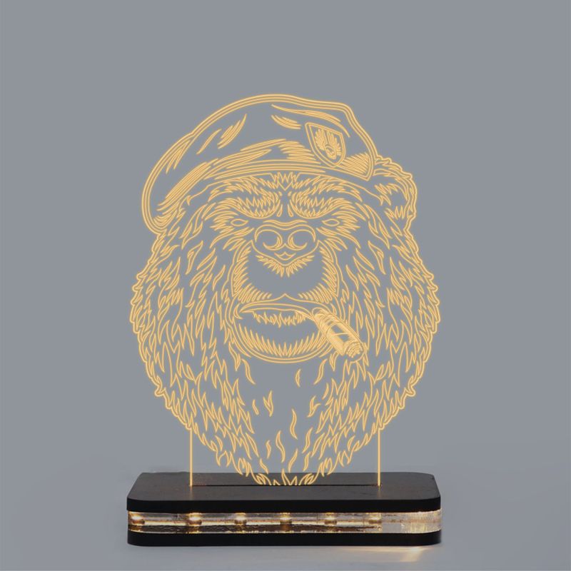 Bear Head Design Night Lamp