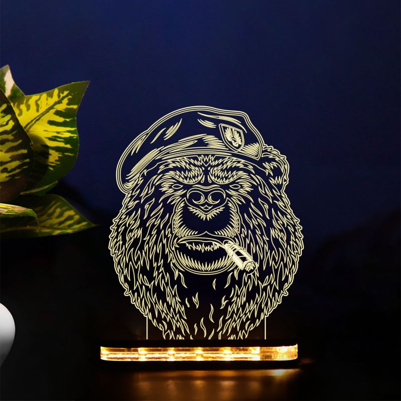 Bear Head Design Night Lamp