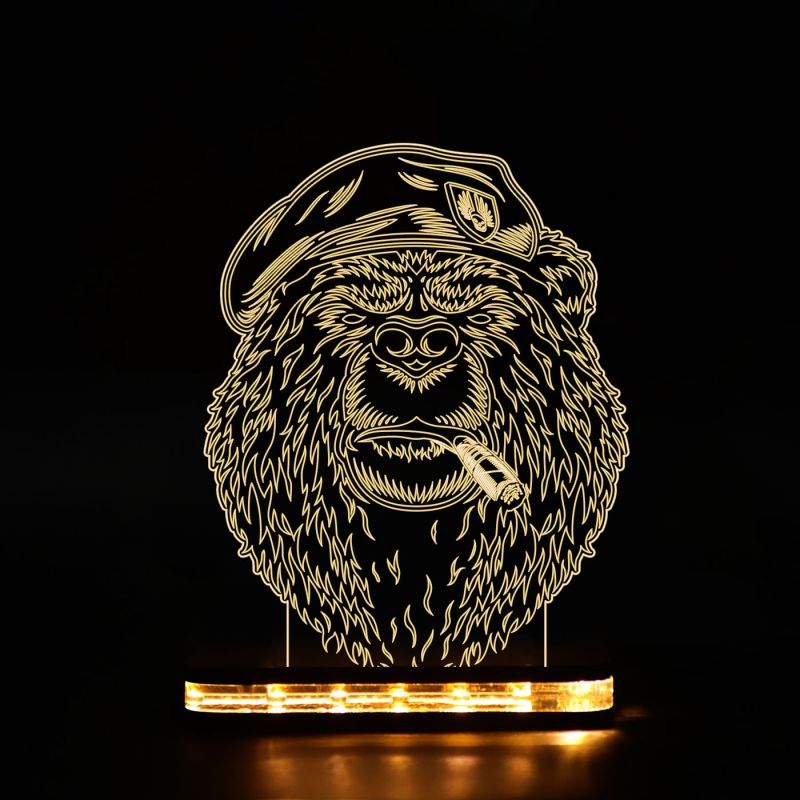 Bear Head Design Night Lamp