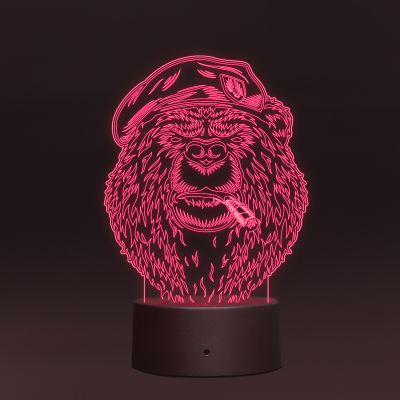 Bear Head Design Night Lamp