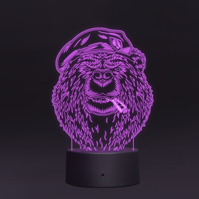 Bear Head Design Night Lamp