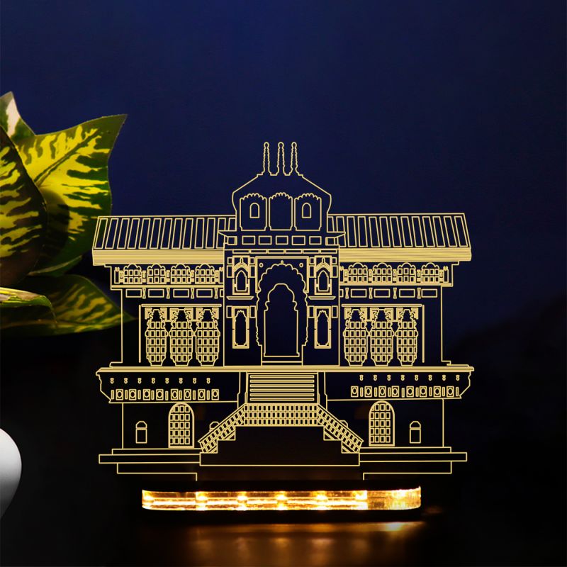 Badrinath Temple Design Night Lamp