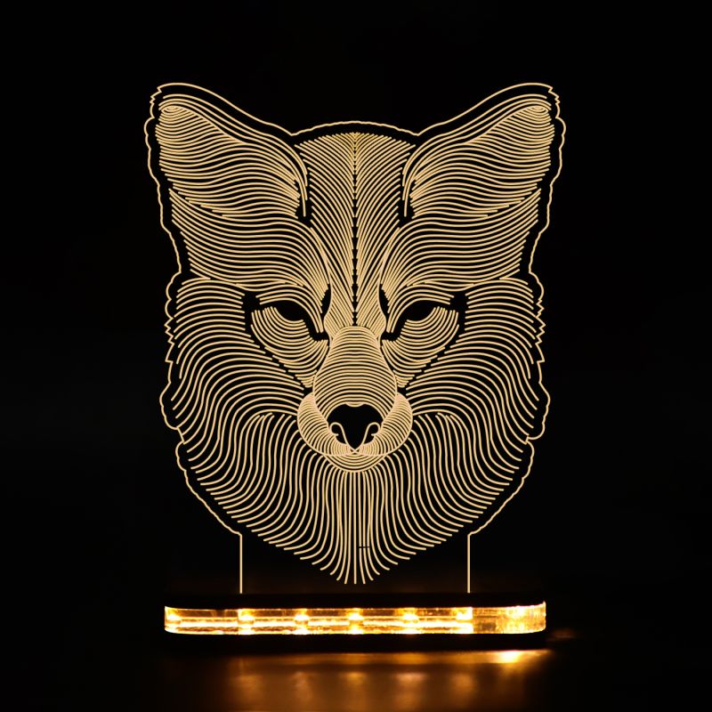 Blend Wolf Head Night Lamp