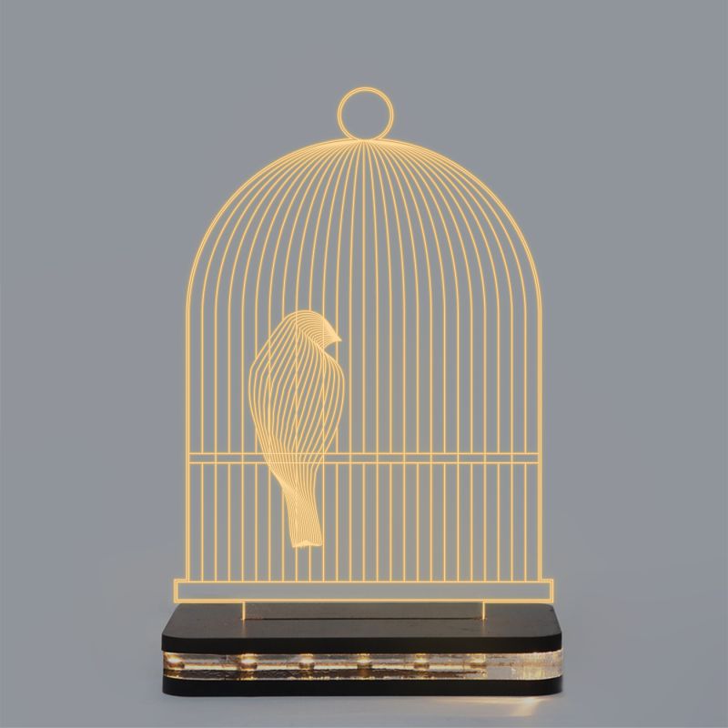 Bird In Cage Night Lamp