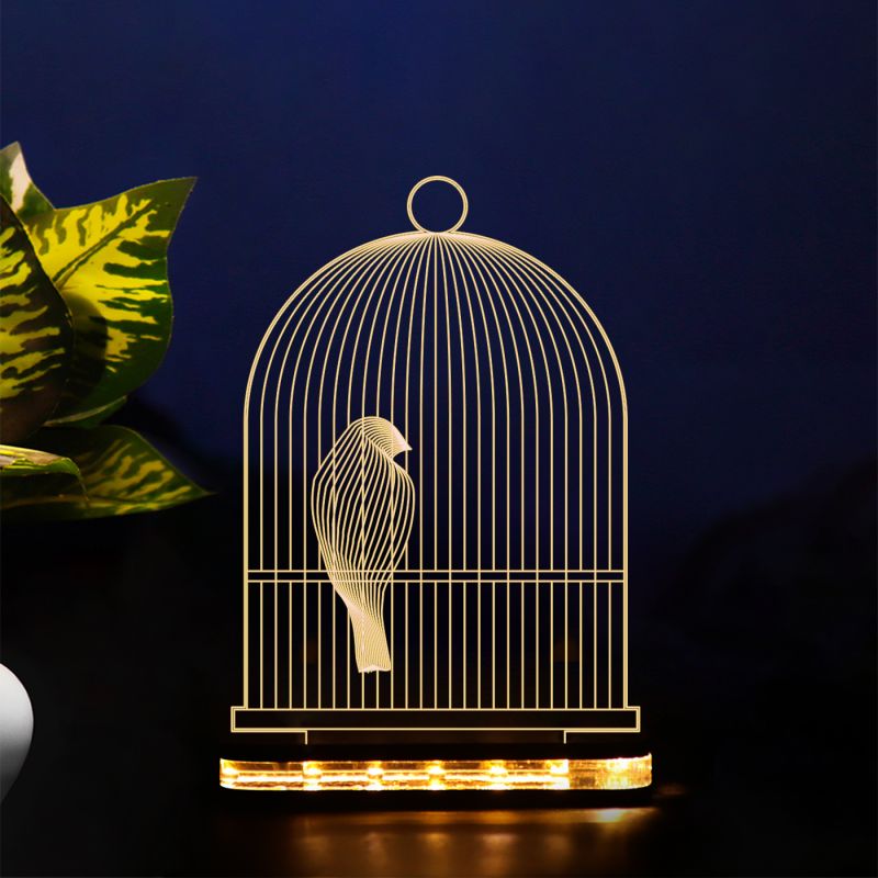 Bird In Cage Night Lamp