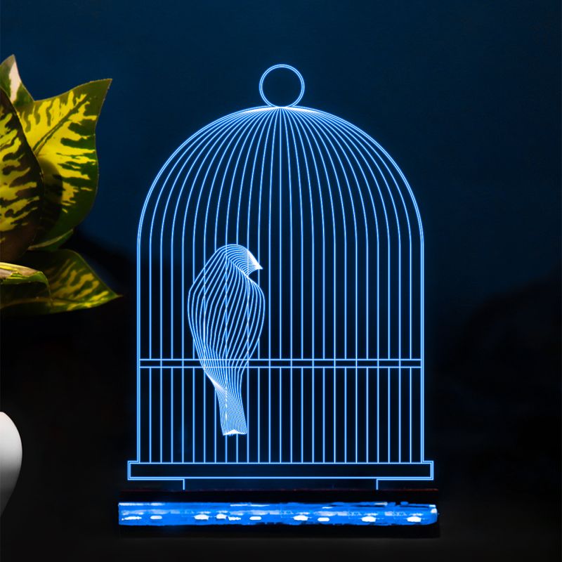 Bird In Cage Night Lamp