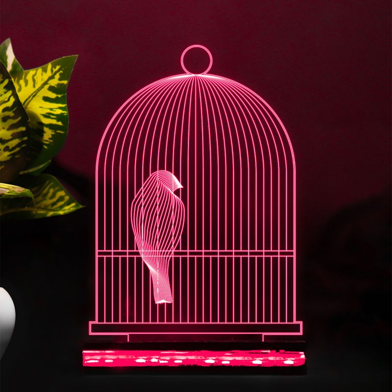 Bird In Cage Night Lamp