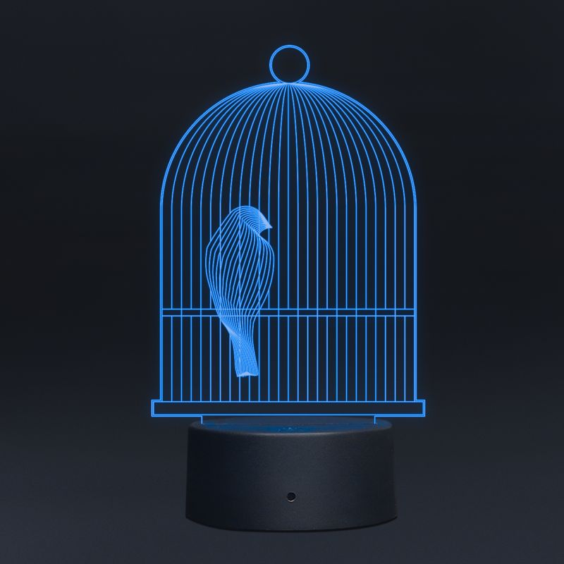 Bird In Cage Night Lamp