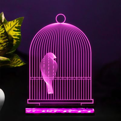 Bird In Cage Night Lamp