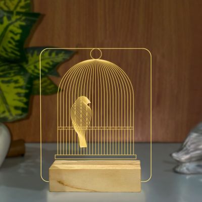 Bird In Cage Night Lamp