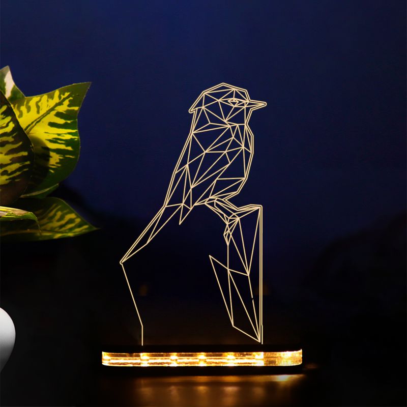 Poly-Art Birds With Branch Night Lamp