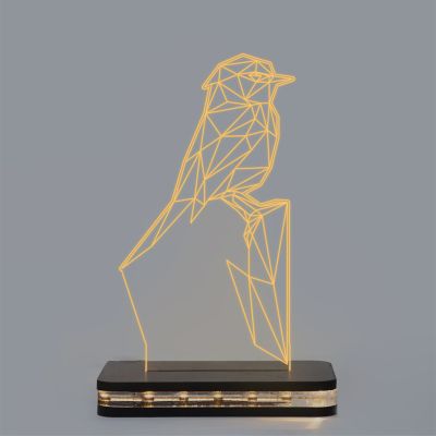 Poly-Art Birds With Branch Night Lamp