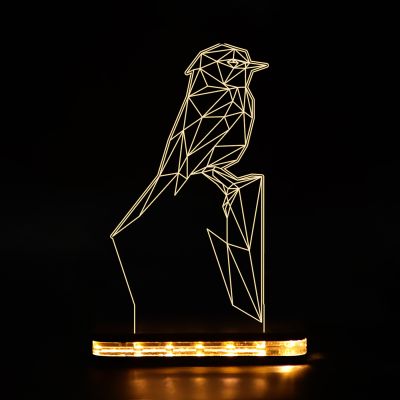 Poly-Art Birds With Branch Night Lamp