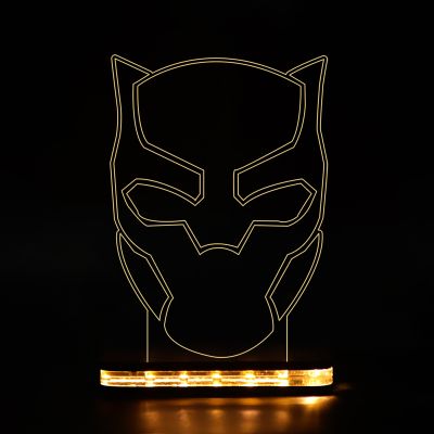 Black Panther Head Design Night Lamp