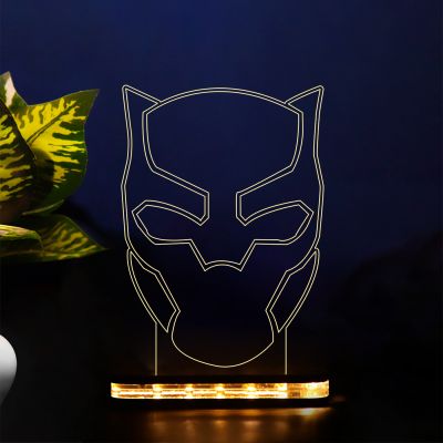 Black Panther Head Design Night Lamp