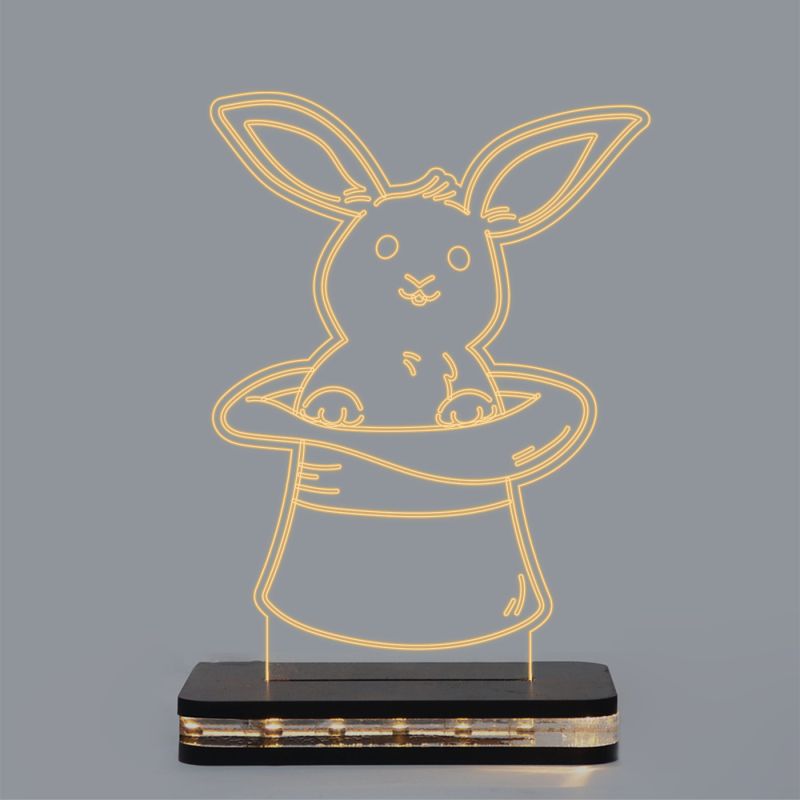 Bunny With Hats Night Lamp