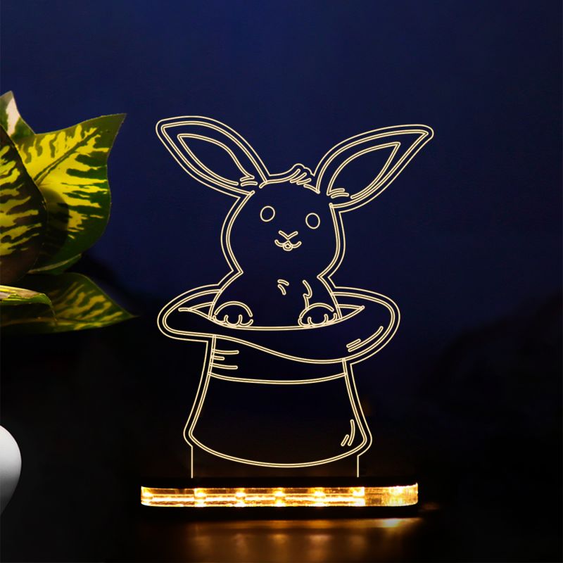 Bunny With Hats Night Lamp