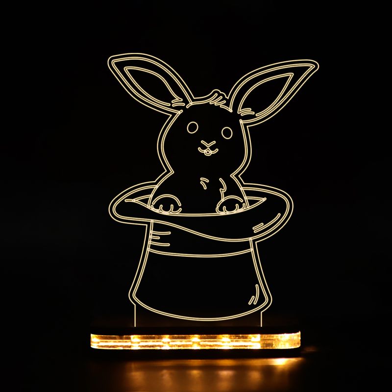 Bunny With Hats Night Lamp