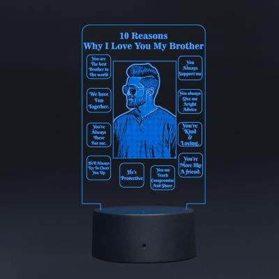 10 Reasons Why I Love You Brother Night Lamp Gift For Brother