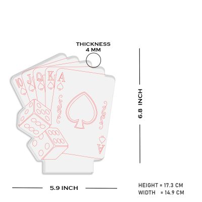 Playing Cards With Dice Night Lamp