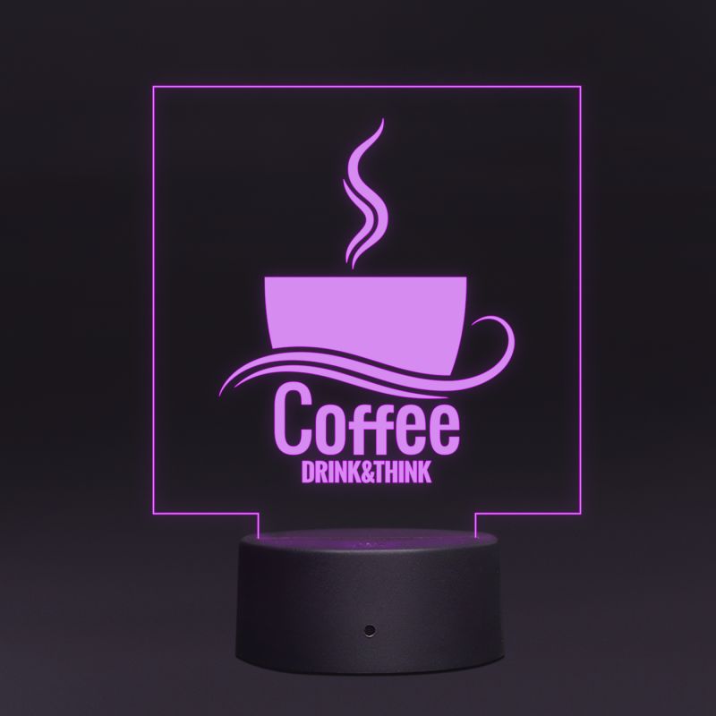 Coffee Print Design Night Lamp